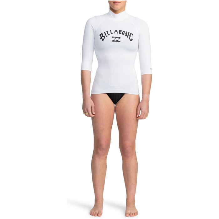 2024 Billabong Frauen Tropic Surf Kurzarm-Lycra-Weste EBJWR03019 - White